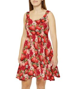 Strawberry Floral Women's Skater Dress CL26