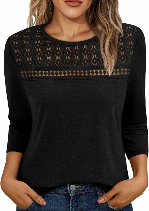 Black Lace Business Top CL50