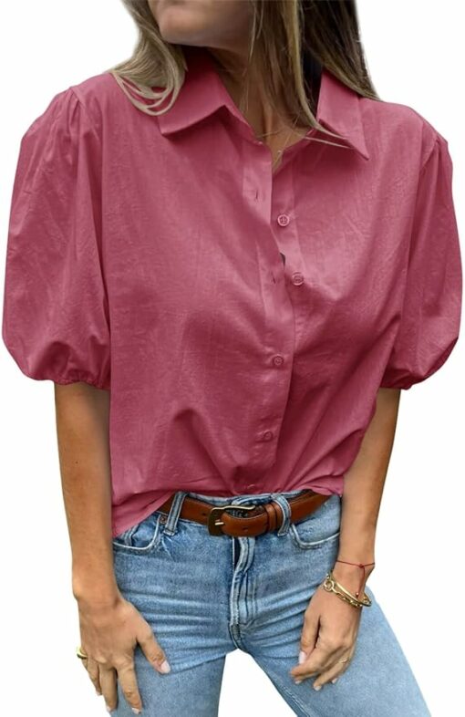 Collared Dressy Casual Blouse CL13