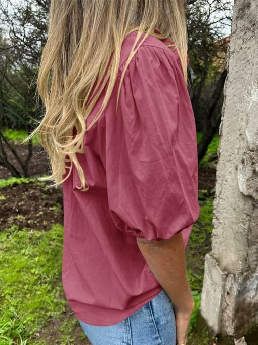 Collared Dressy Casual Blouse CL13 - Image 2