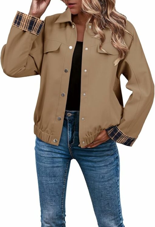 Color Blocked Sleeves Fall Casual Jacket CL5