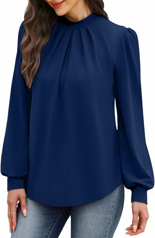 Fashion Pleated Front Blouse CL42 - Image 2