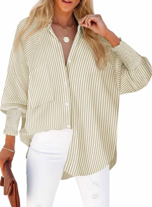 Oversized Button Down Blouse CL11