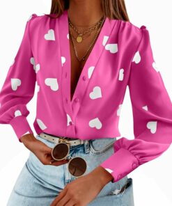 Pink Heart Long Sleeve Shirt CL25