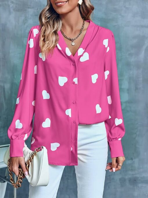 Pink Heart Long Sleeve Shirt CL25 - Image 2
