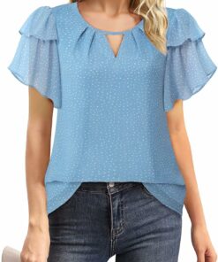 Puff Ruffle Short Sleeve Top CL17