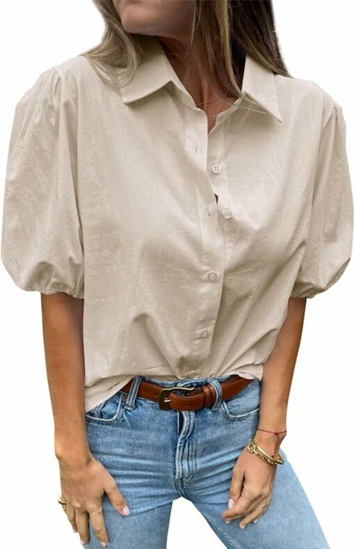 Short Puff Sleeve Top CL14