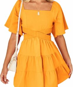 Square Neck Mini Dress CL3