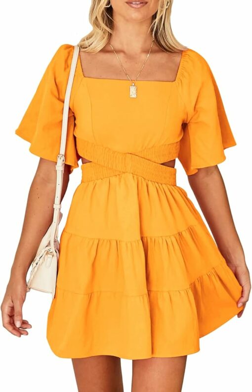 Square Neck Mini Dress CL3