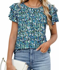 Women Dressy Floral Top CL40