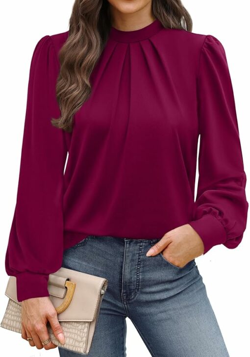 Women Mock Neck Tops CL43 - Image 2