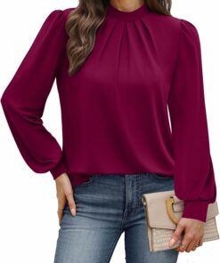 Women Mock Neck Tops CL43