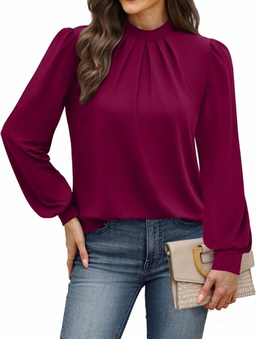 Women Mock Neck Tops CL43