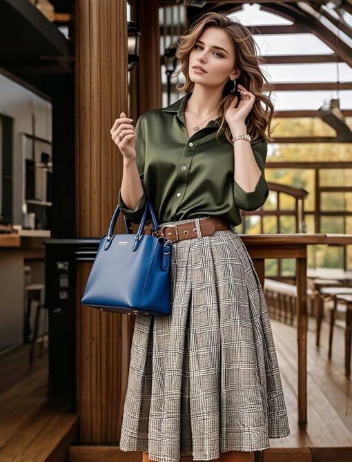 Women's Dressy Silk Blouse CL22 - Image 2