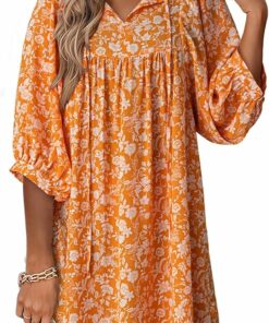 Women's Floral Chiffon Dress CL1