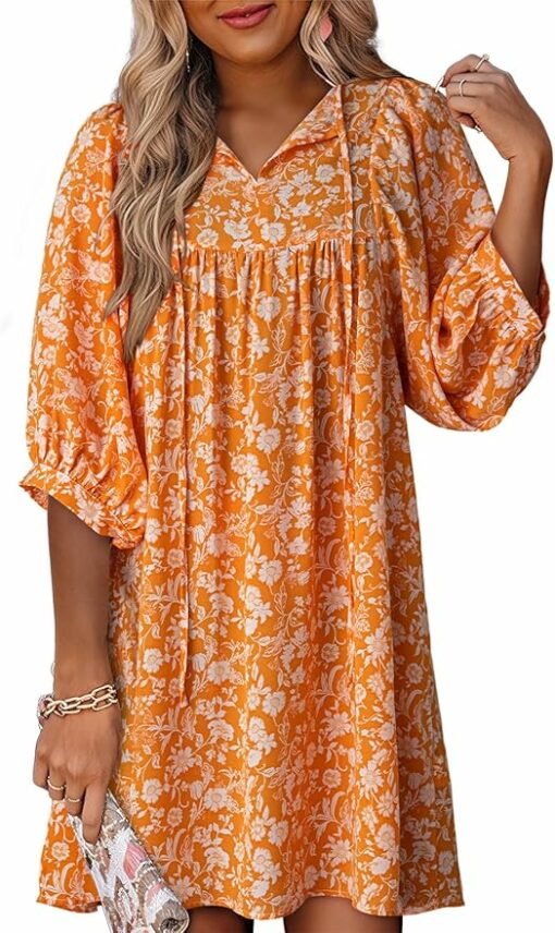 Women's Floral Chiffon Dress CL1