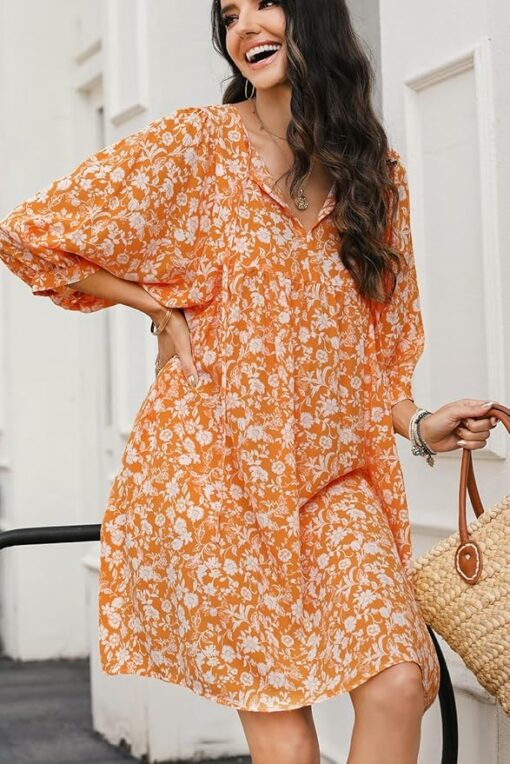 Women's Floral Chiffon Dress CL1 - Image 2