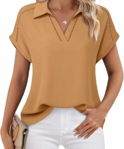 Women's Short Sleeve Office Top CL36