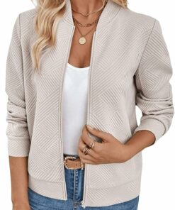 Women's Zip Up Textured Jacket CL9