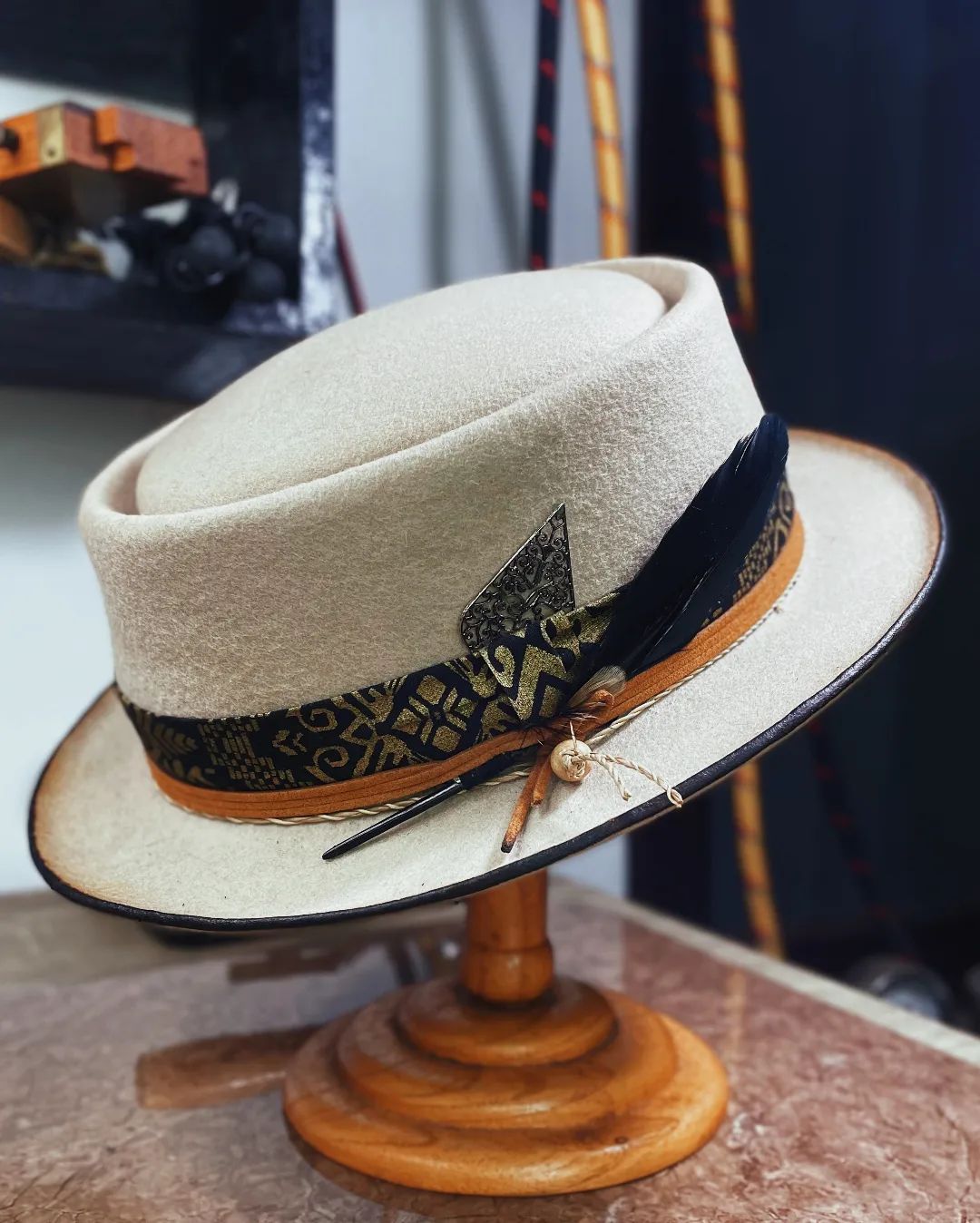 Classic Felt Pork Pie Hat - Image 9