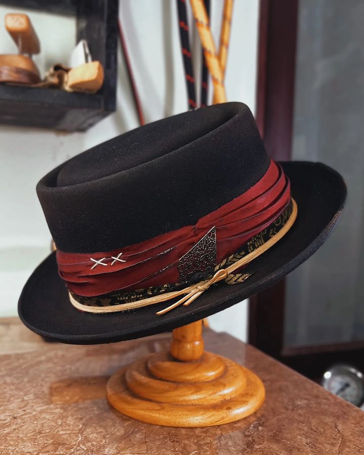 Classic Felt Pork Pie Hat - Image 5