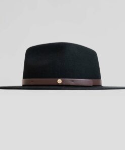 Dapper Men's Felt Fedora Hat Black