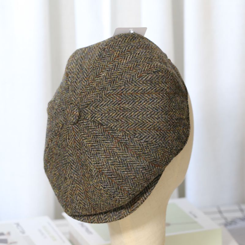 Elegant Tweed Wool Newsboy Cap - Image 7