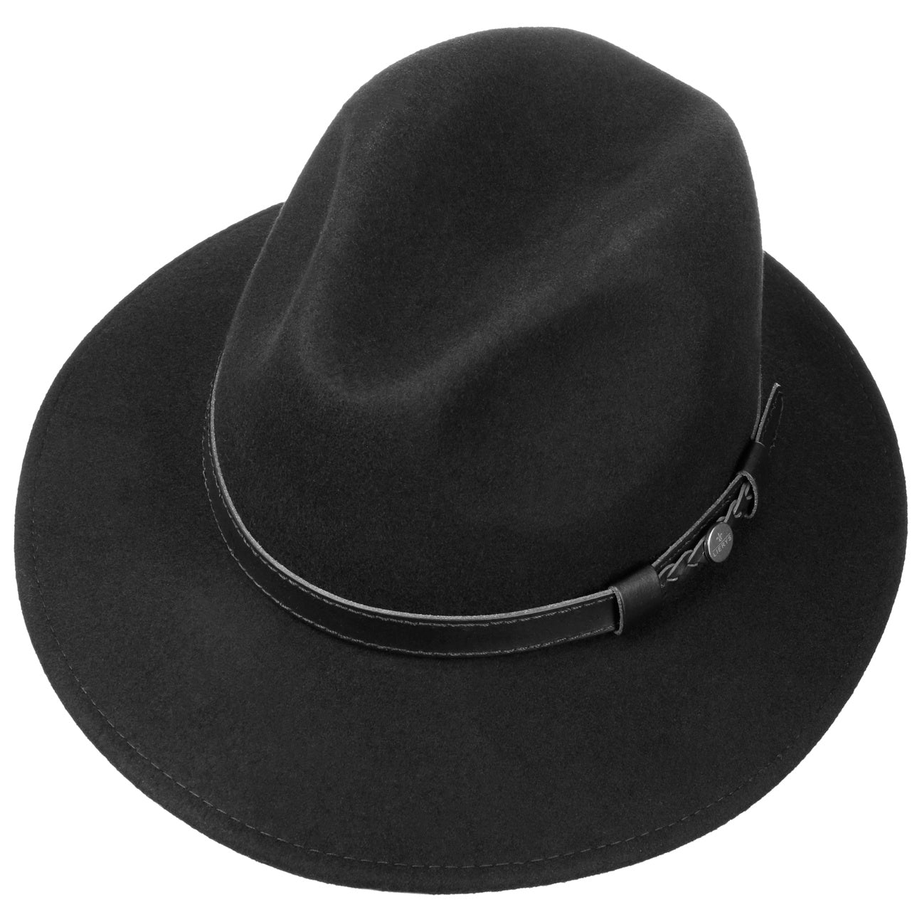 Old-World Wool Felt Traveller Fedora Hat - Image 2