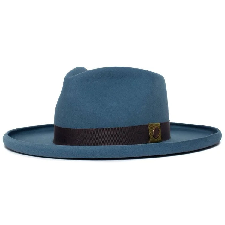 Polished Wide Brim Felt Fedora - Image 24
