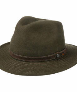 Stitched Brim Traveller Wool Fedora Hat