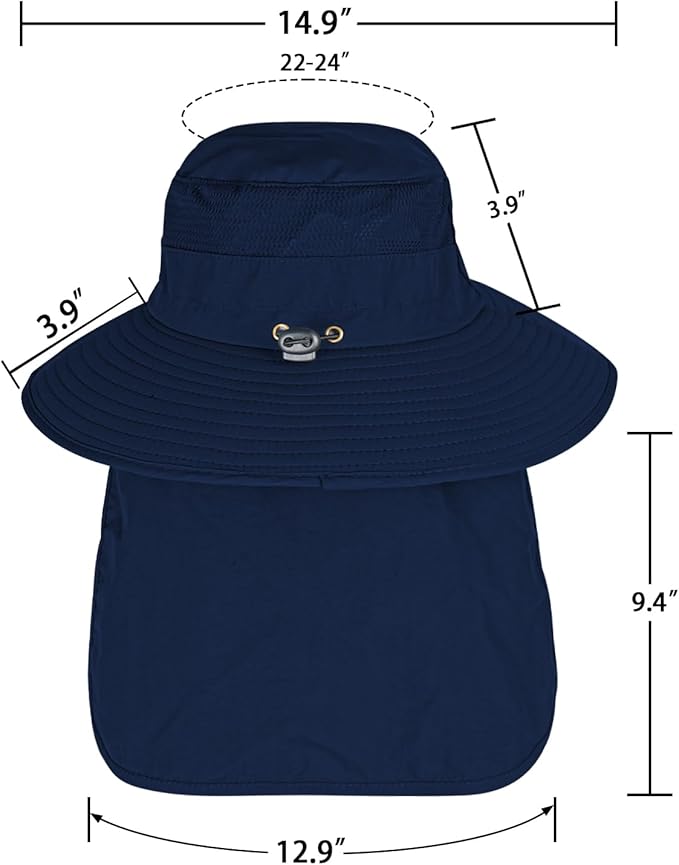 UPF 50+ Breathable Wide Brim Bucket Sun Hats - Image 4