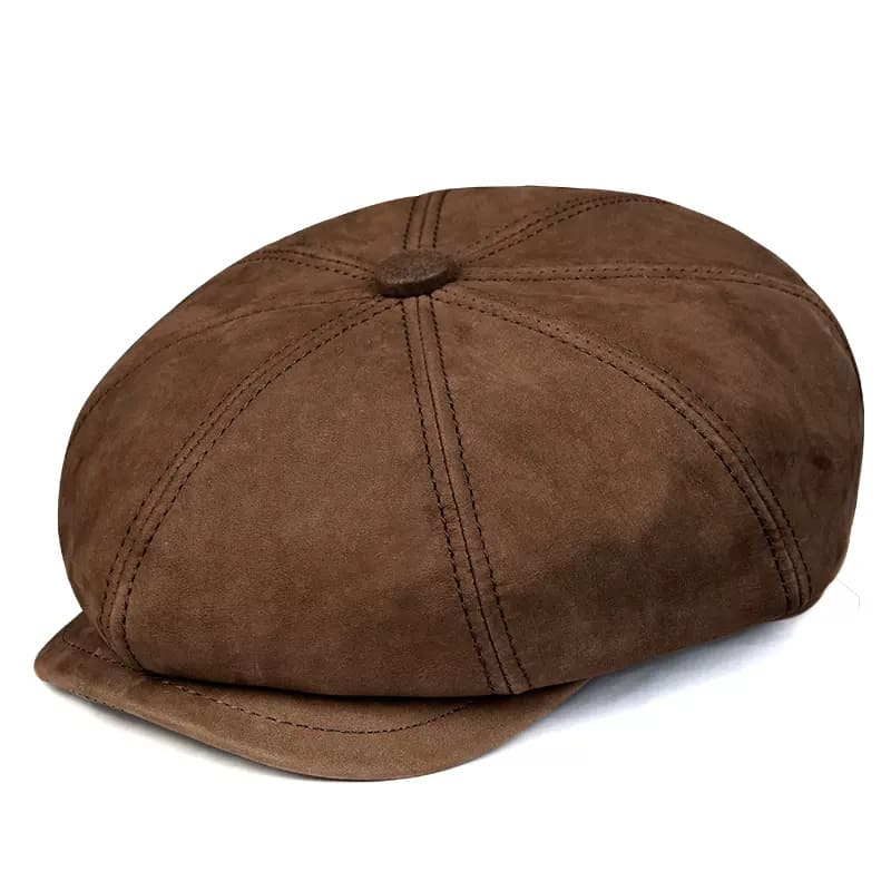 Wembley Genuine Leather Newsboy Cap - Image 11