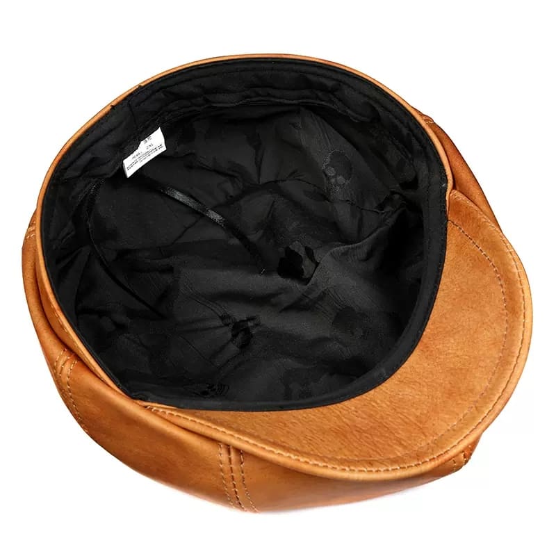 Wembley Genuine Leather Newsboy Cap - Image 2